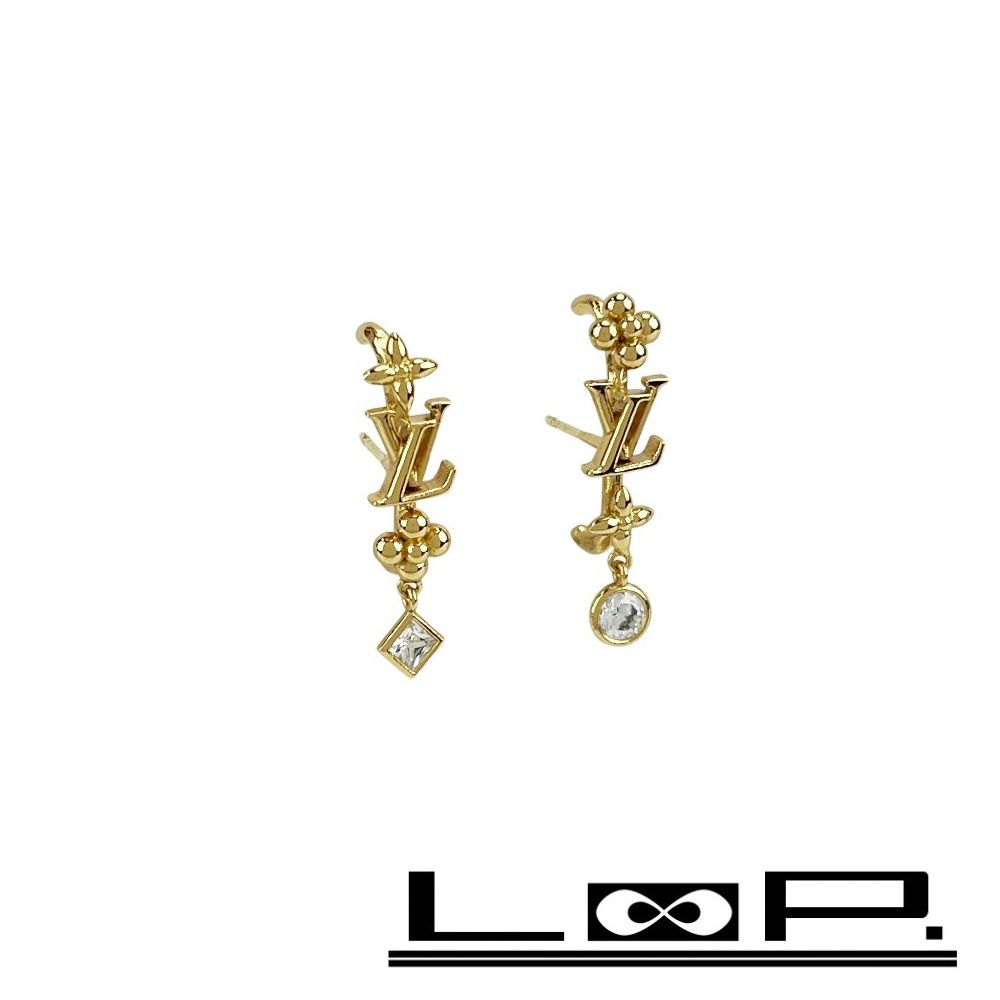 ルイヴィトン ■新同■ インザスカイ ピアス アクセサリー ラインストーン GP ゴールド M01257 箱 【621598】5
