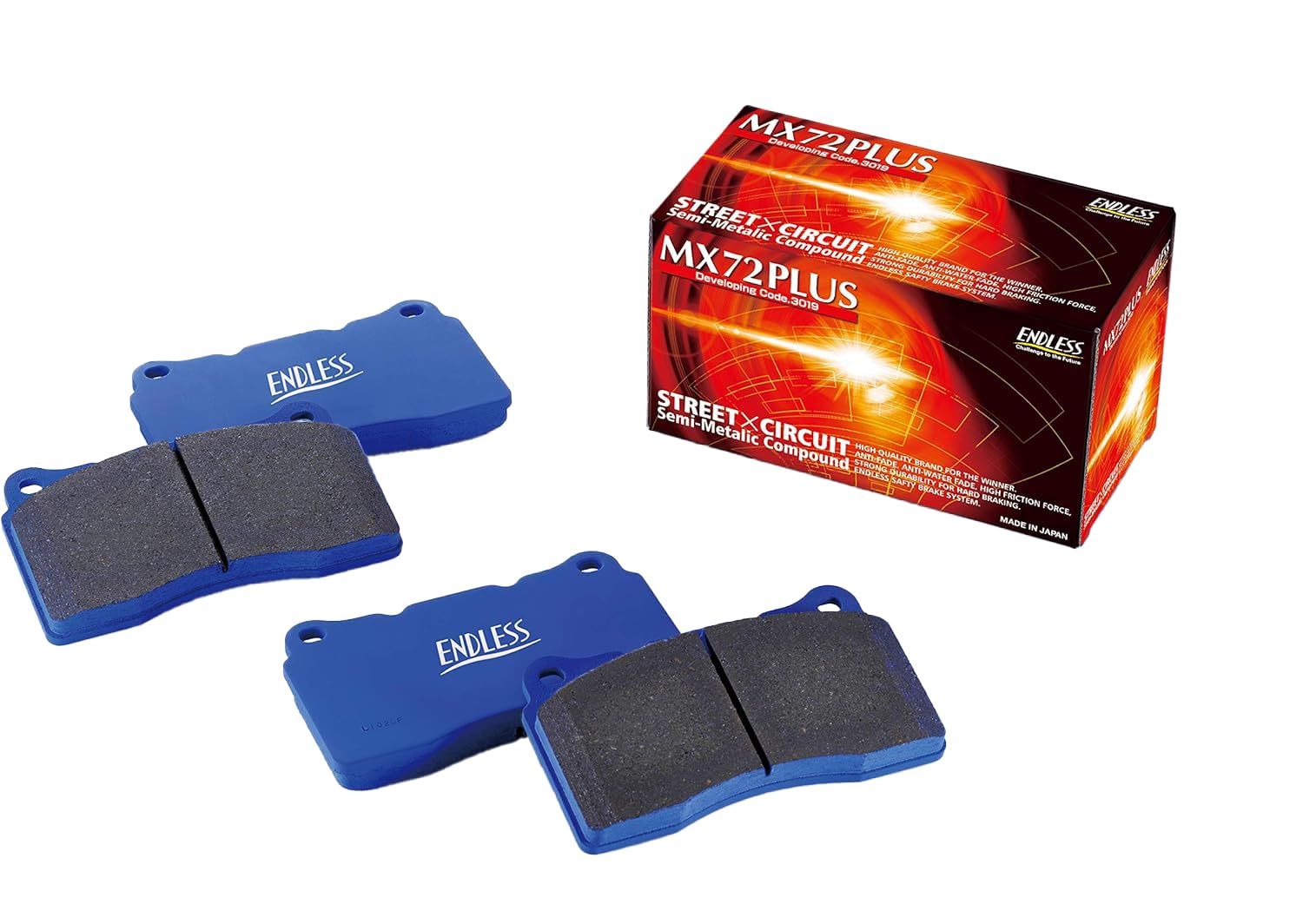 新品 エンドレス ( ENDLESS ) ブレーキパッド【 MX72 PLUS 】(フロント用) ニッサン スカイライン R32系 2.0L ターボ BNR32 GT-R / シルビア S14 ターボ S15 ターボ EP230MXPL