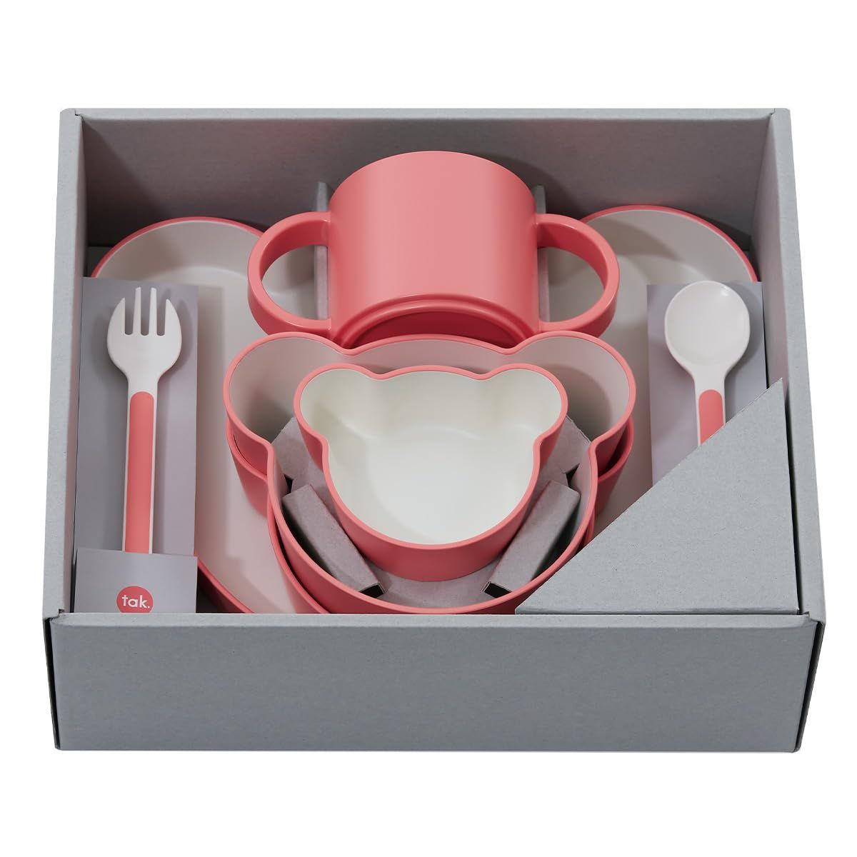 新品 tak(タック)KIDS DISH gift box bear lucky 7 キッズディッシュ ギフトボックス ベア ラッキーセブン ピーチ JTN-1030-PC