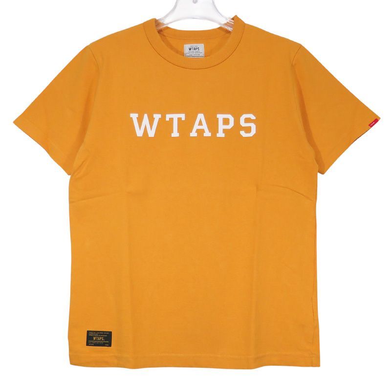 新品 WTAPS ダブルタップス 14AW DESIGN S/S 01/TEE.COTTON 142ATDT-CSM03 デザイン ショートスリーブ クルーネック Tシャツ マスタード カットソー 半袖 サイズM Mayk