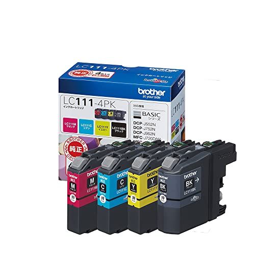 【ブラザー純正】インクカートリッジ4色パック(エコパッケージ) LC111-4PK-E 対応型番:DCP-J957N、DCP-J557N、MFC-J727D/DW 他koe 267e3257