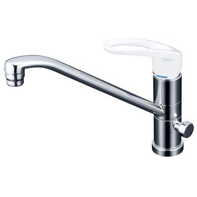 新品 KVK 流し台用シングルレバー混合水栓 回転分岐孔付(給水) 寒冷地用 KM5041ZC