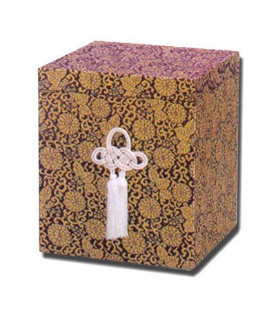 新品 上金張箱 ヌキナシ箱/紫 / 7寸用 / 骨箱 骨壷 カバー/直葬 家族葬 分骨 手元供養 納骨 ペット 可