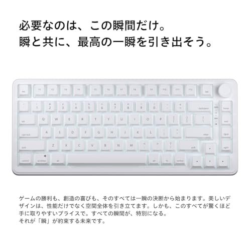 AIM1 瞬 ゲーミングキーボード 英語配列 キーボード ゲーミング 75%サイズ ポーリングレート8000Hz対応 ラピッドトリガー 0.01mm MATATAKI/ 0591d95a