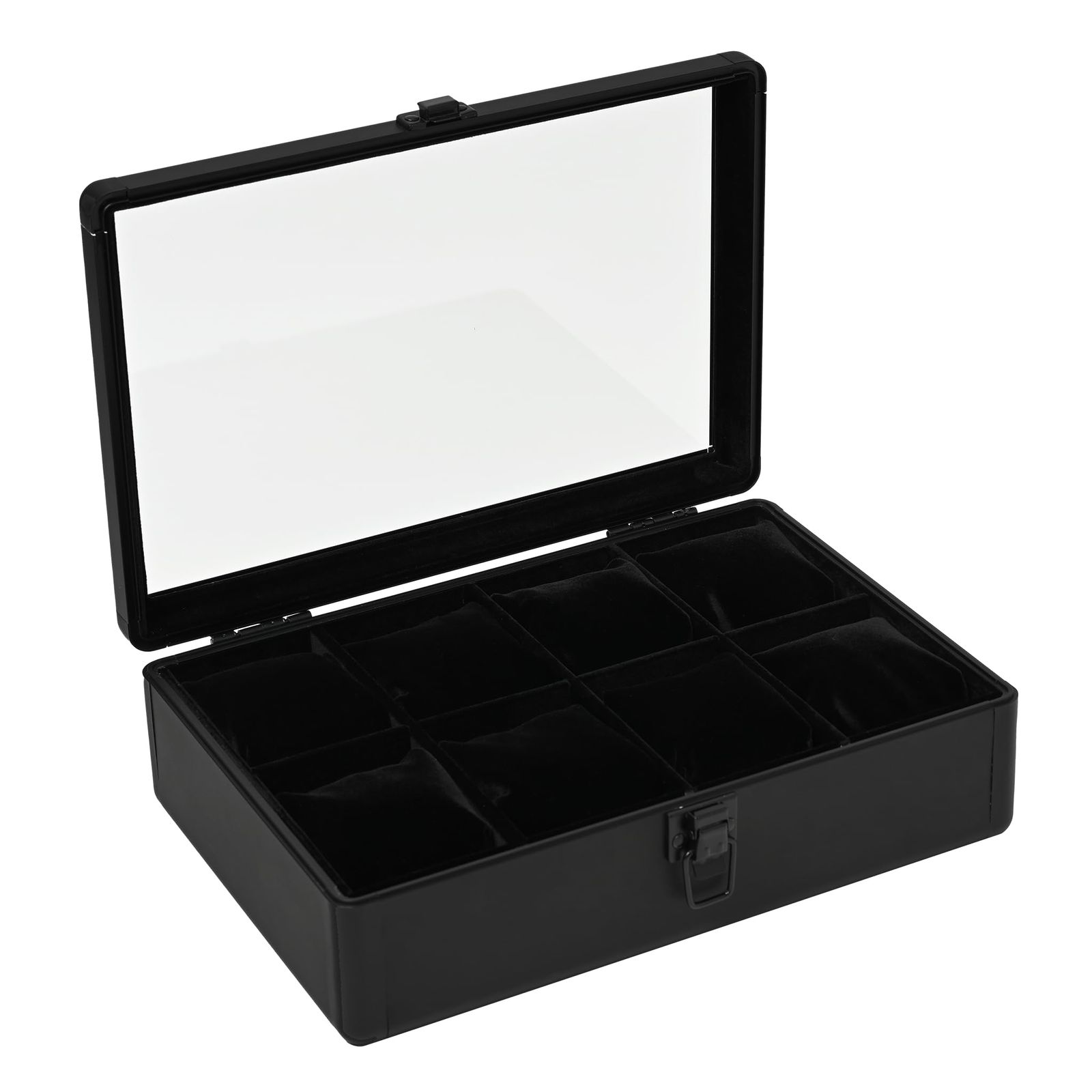 新品 ES'PRIMA プレミアムタイムボックス 腕時計収納ケース 腕時計収納ボックス コレクションケース アルミ8本用 ブラック