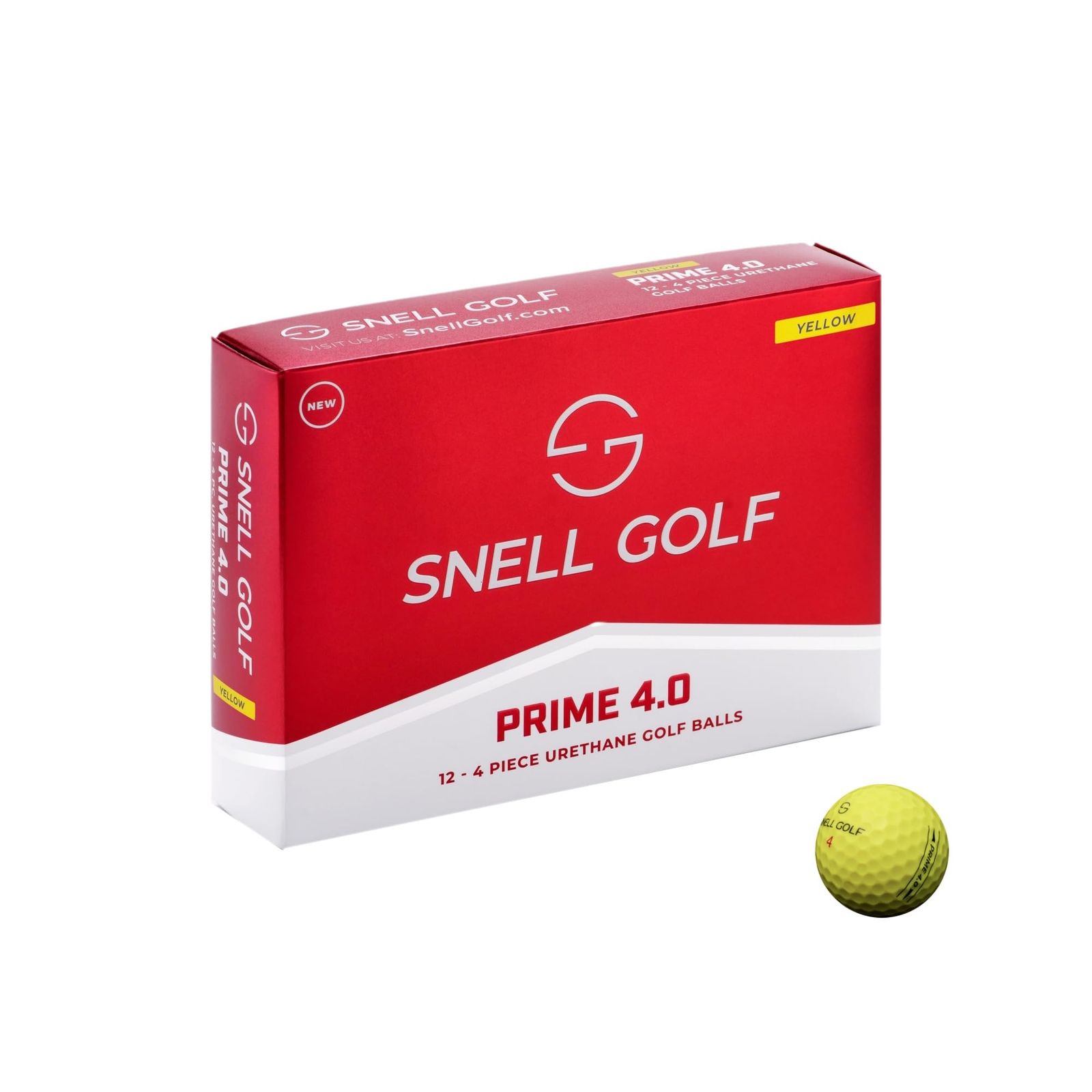 Snell Golf PRIME 4.0 1ダース 日本正規品 ■ USGA/R&A公認球 ■ 2024年新モデル ■ オンライン限定商品 (イエロー)