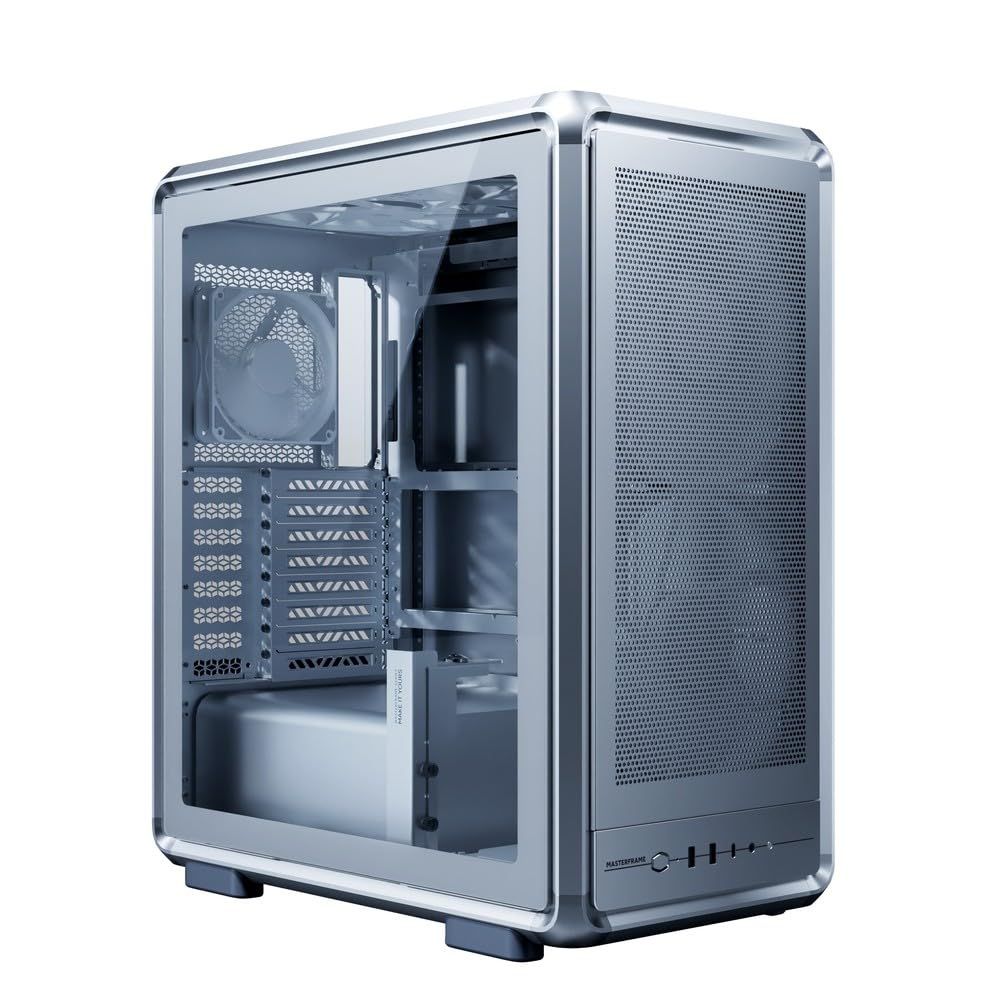 新品 Cooler Master MasterFrame 500 Mesh Silver 柔軟なカスタマイズが可能なモジュラー式内部設計を採用 フロントに200mmファン×2基標準搭載 PCケース [MF500M-SHNN-S00]