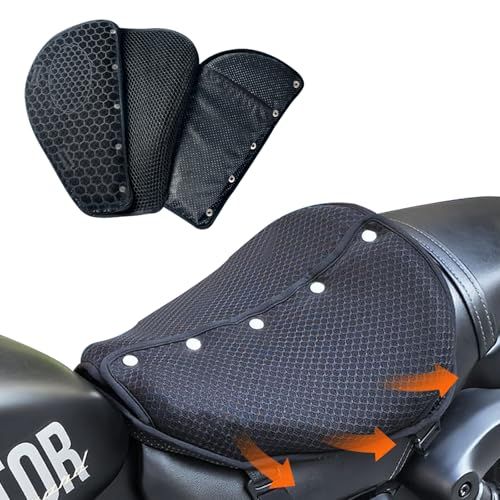バイクシートクッション【2025-新登場】 Tomistan ゲルクッション 快適 衝撃吸収 お尻の痛み軽減 3Dメッシュシートカバー 人間工学 快適なツーリング 断熱 日焼け止め 濡れ防止 換気 バイク シートカバー (前席用-XL)(沖縄 b55586ee