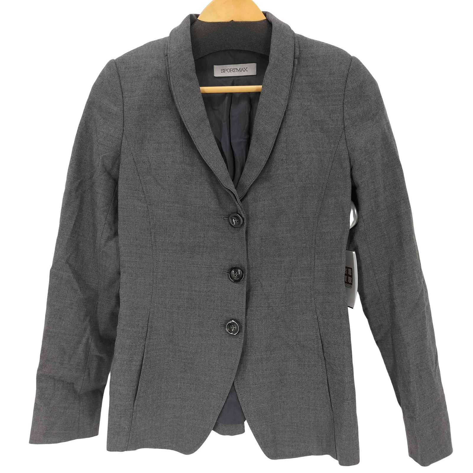 SPORT MAX テーラードジャケット グレー 40 スポーツマックス SPORTMAX 
