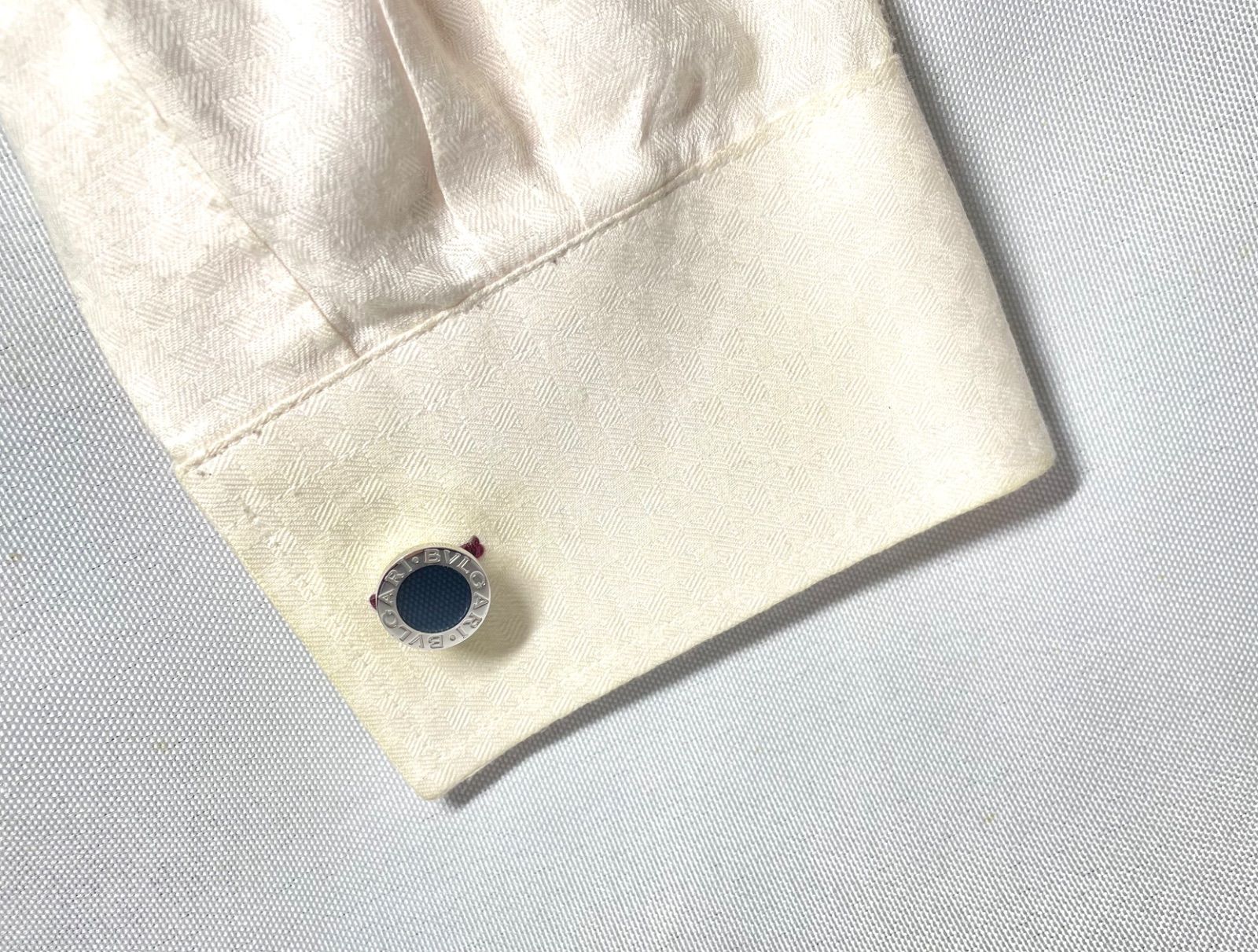 美品 希少 BVLGARI ブルガリ B-ZERO ロゴ ブルーライン & スターリング