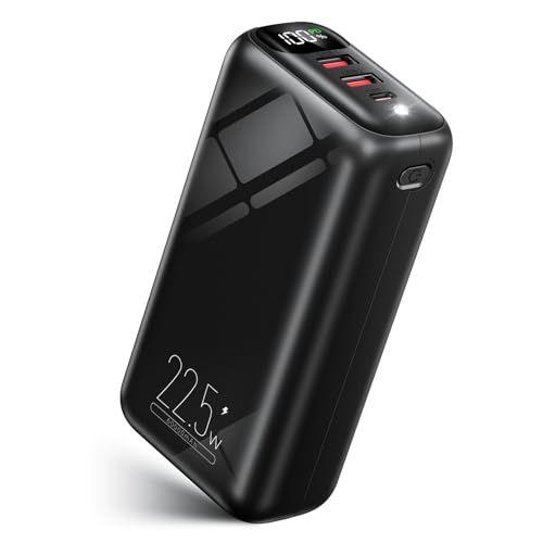 大容量 【60000mAh大容量&３台同時充電&22.5W/PD20W】 急速充電 バッテリー 携帯充電器 USB-Type C入出力ポート LCD残量数字表示 スマホ充電器 コンパクト 持ち運び便利 LEDライト付き PSE認証済 iPho 8f6ccfbe