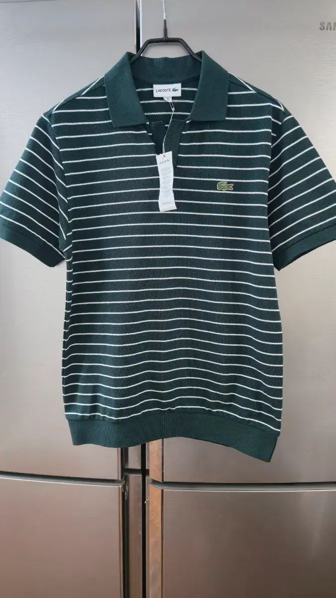 LACOSTE ラコステ オープンカラー ピンストライプ 半袖