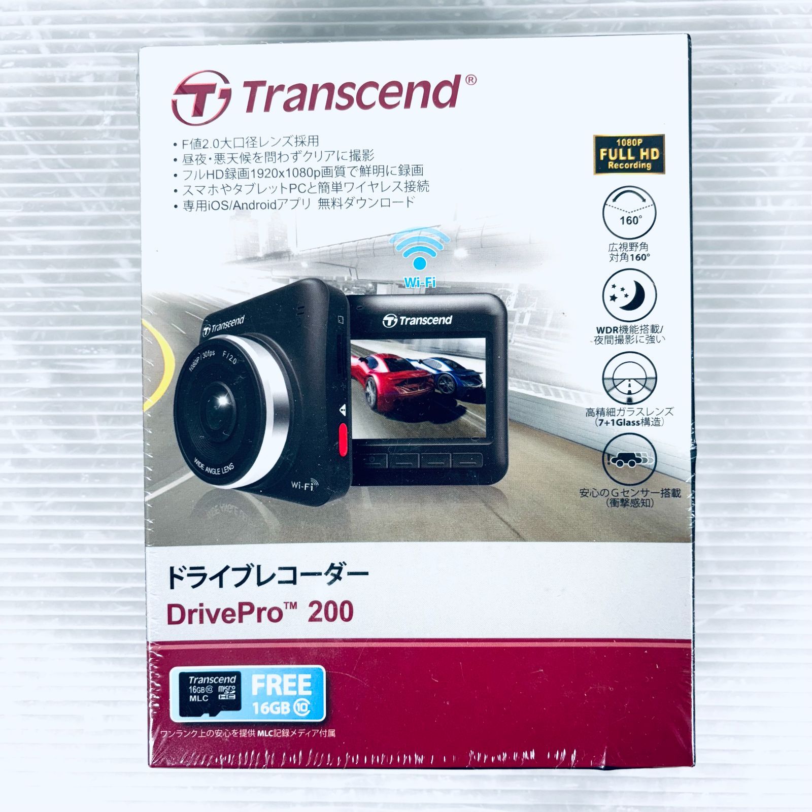 【新品、未開封品】Transcend トランセンド　ドライブレコーダー DrivePro200