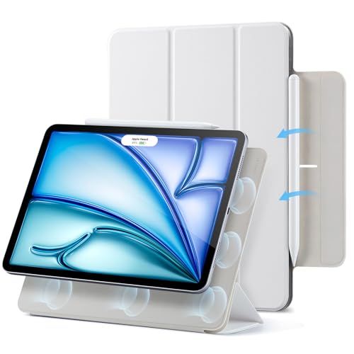 ESR iPad Air 11インチ ケース M4/M3/M2（2026/2025/2024）iPad Air 第5/4世代（2022/2020）iPad Pro 11インチ（2018）対応 マグネット吸着 三つ折りスタンド スリム設計 Pe 69b49c86