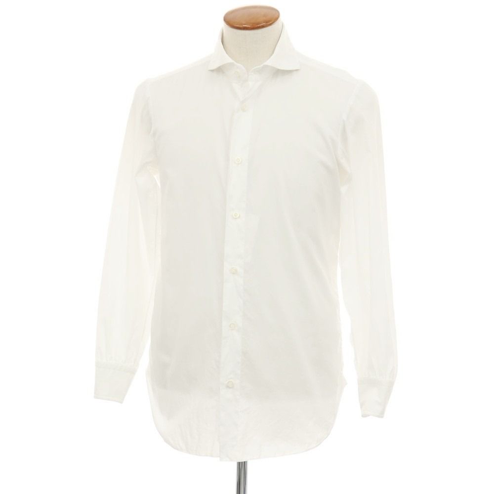 【中古】リングヂャケット RING JACKET コットン ホリゾンタルカラー ドレスシャツ ホワイト【サイズ39】【メンズ】