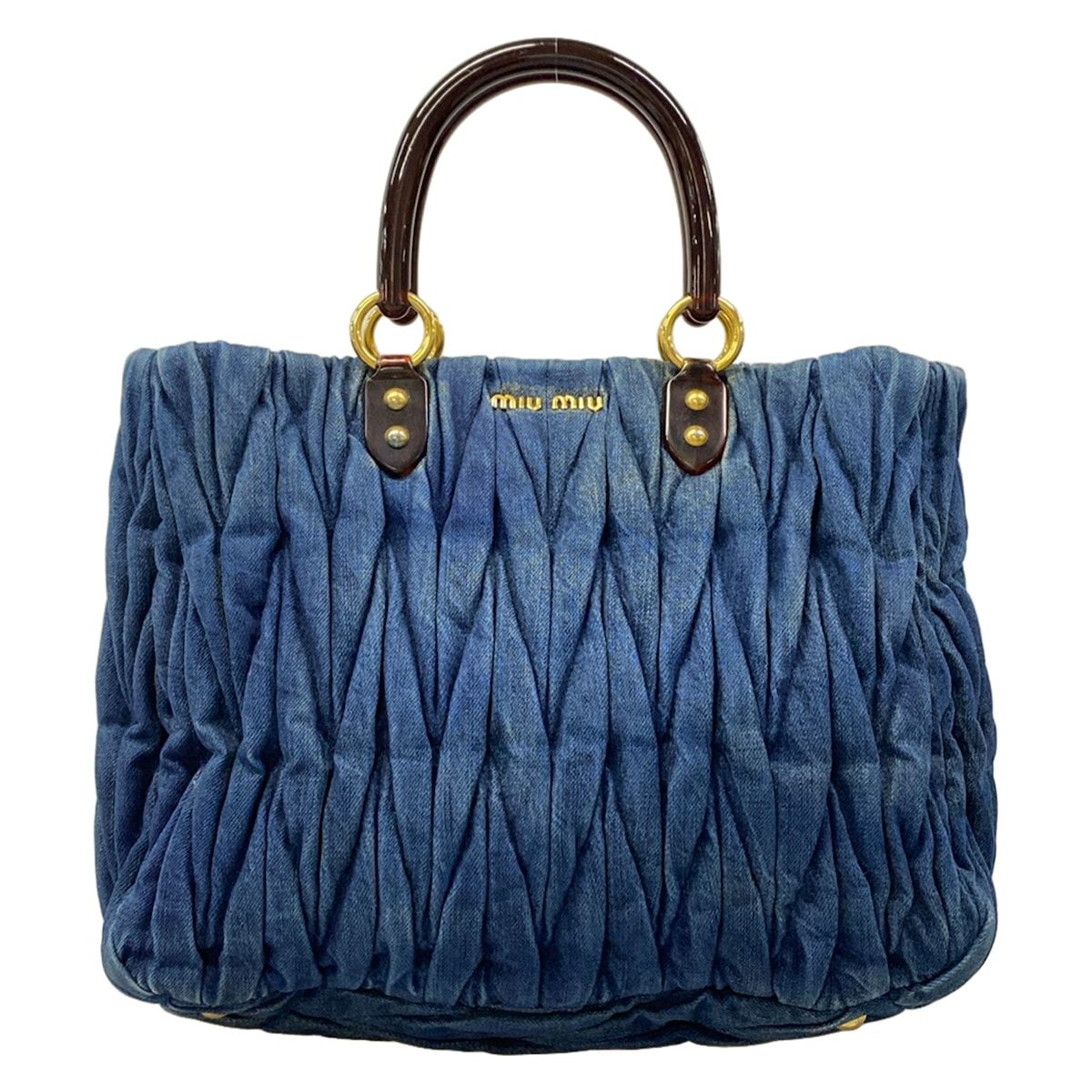 miumiu(ミュウミュウ) トートバッグ マテラッセ ブルー