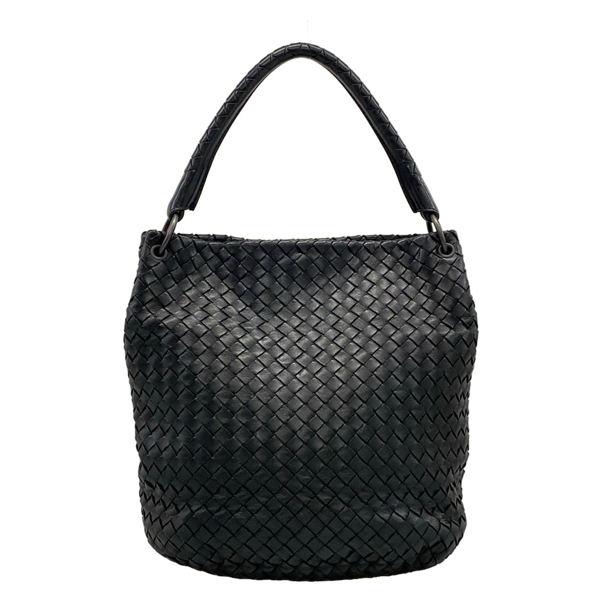 BOTTEGA VENETA(ボッテガヴェネタ) ハンドバッグ イントレチャート 黒 レザー