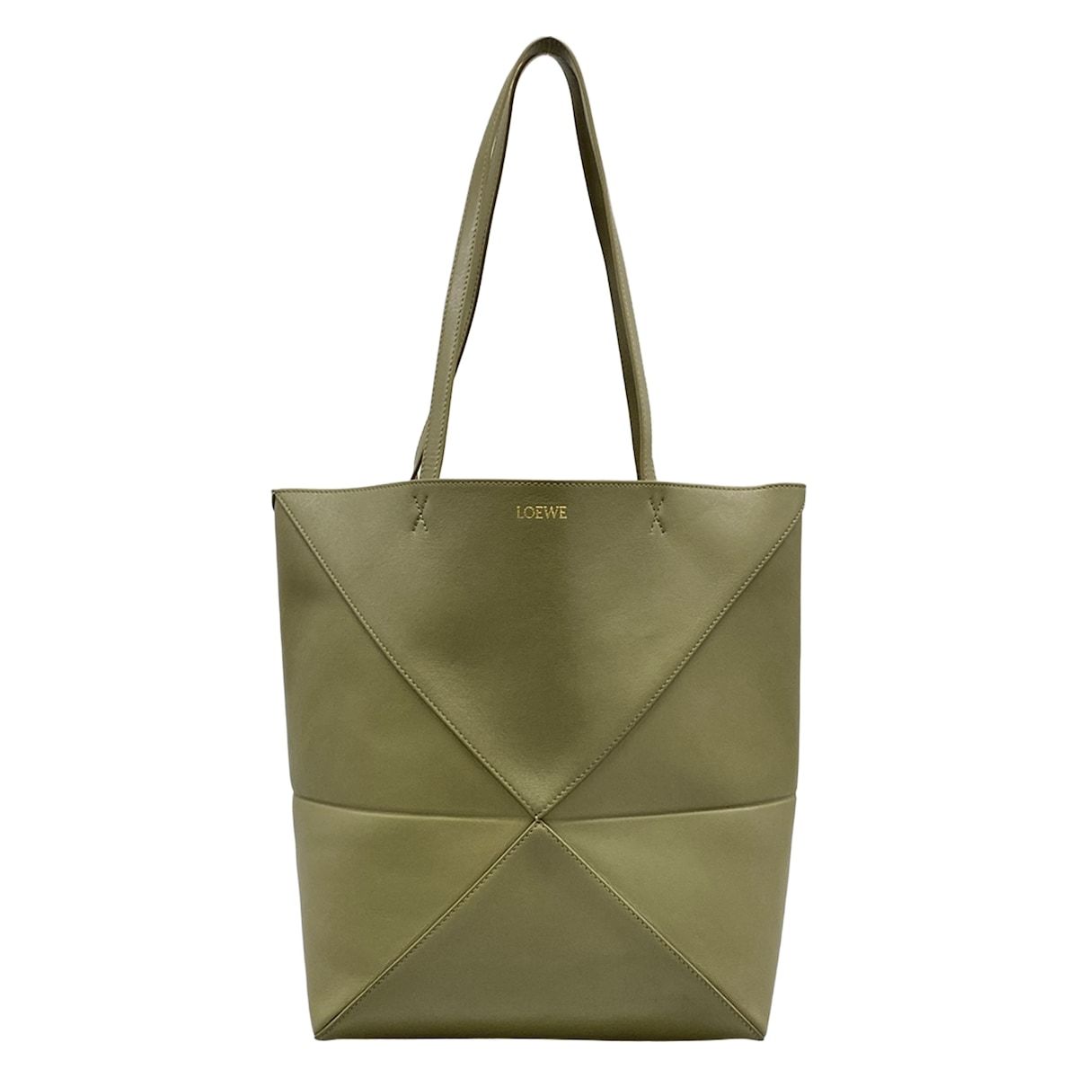 LOEWE(ロエベ) トートバッグ パズルフォルド トート ミディアム カーキグレー 折りたたみ