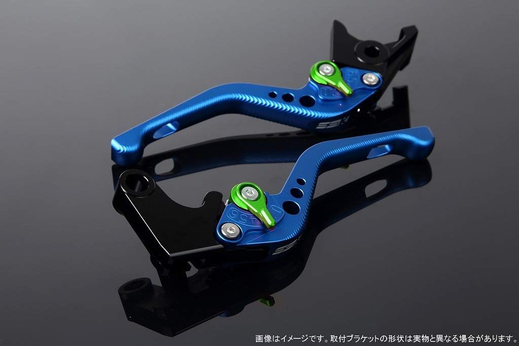 新品 SSK スピードラ アジャストレバーセット 3Dショート レバー本体カラー:マットブルー アジャスターカラー:マットグリーン SUZUKI GSX-S125/GSX-R125 2017-2019