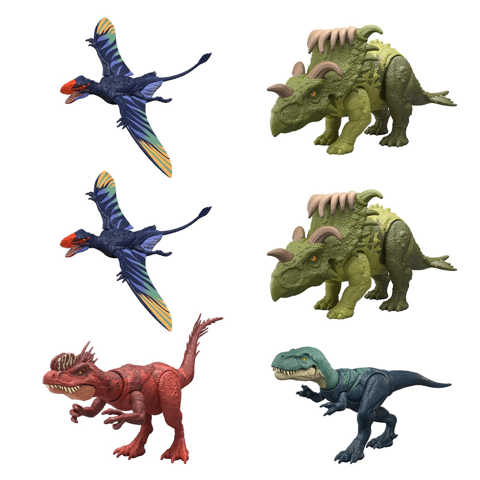 新品 マテル ジュラシックワールド(JURASSIC WORLD) 追撃!アタック アソート 子供向けフィギュア 恐竜フィギュア 6体 BOX販売 4歳から マルチ JGB77-986C