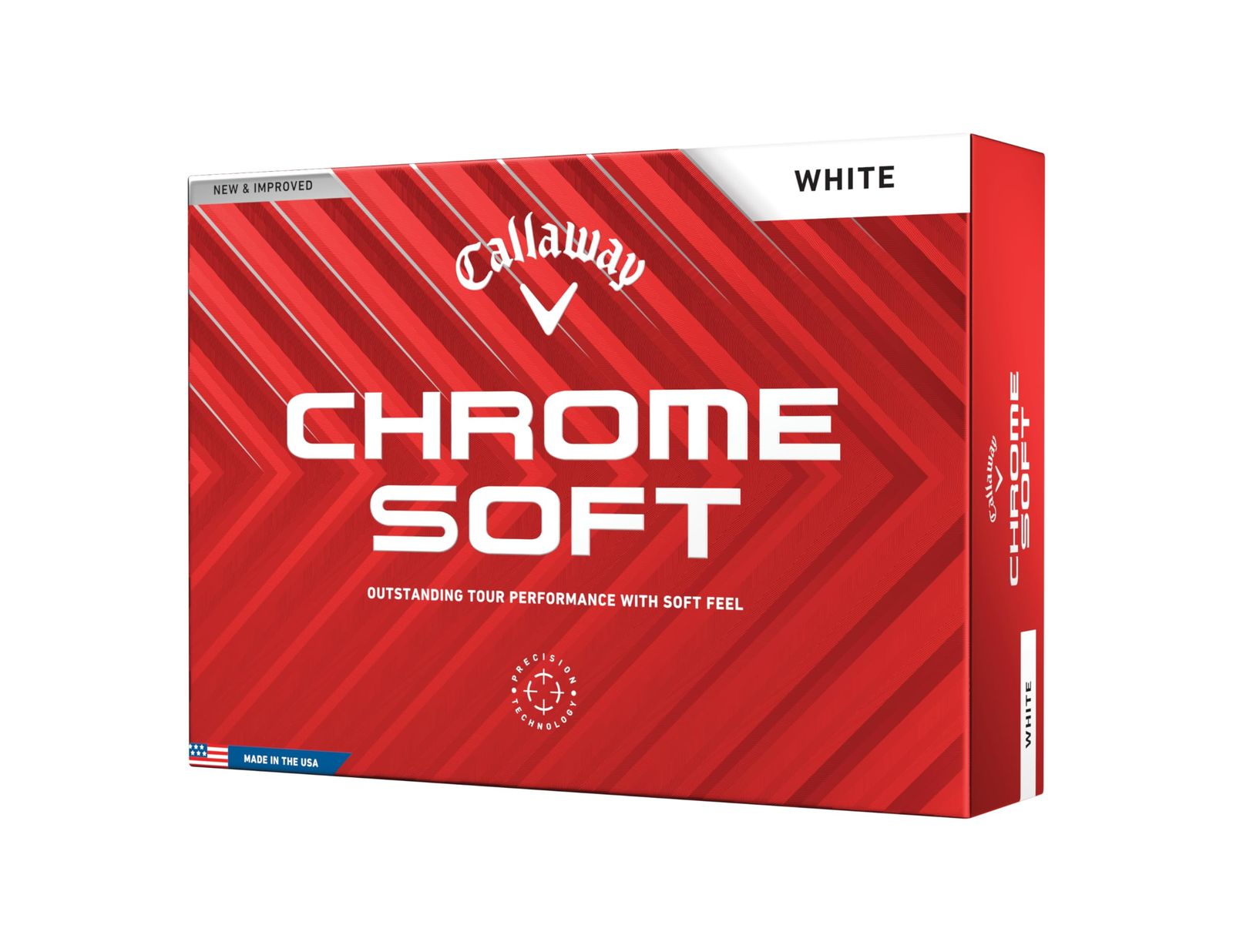 キャロウェイ(Callaway) ゴルフボール CHROME SOFT 24 1ダース(12個入り) 3ピース構造 ホワイト