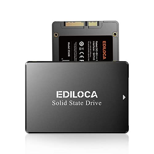 EDILOCA ES106 SSD 128GB 2.5インチ 7mm SATA3 6Gb/s 3D NAND TLC採用 内蔵型SSD エラー訂正機能 低消費電力 耐震 耐衝撃 3年保証 (128 GB)/ 41f6b673