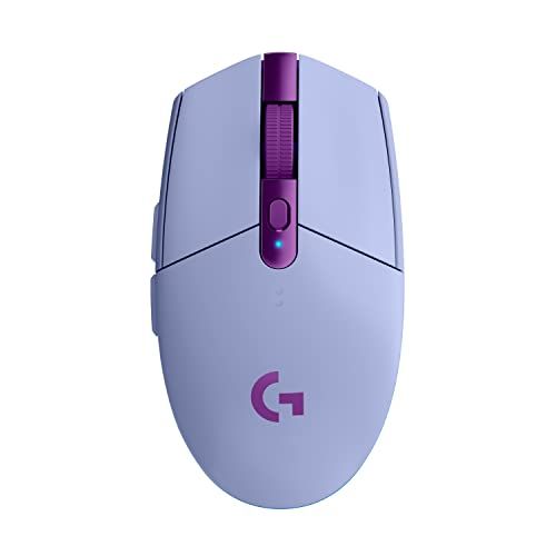 Logicool G ゲーミングマウス G304 LIGHTSPEED ワイヤレス マウス G304-LC 軽量 99g HERO 12Kセンサー 6個プログラムボタン 250時間連続使用可能 ライラック PC windows mac 国内正 dfdde6ef