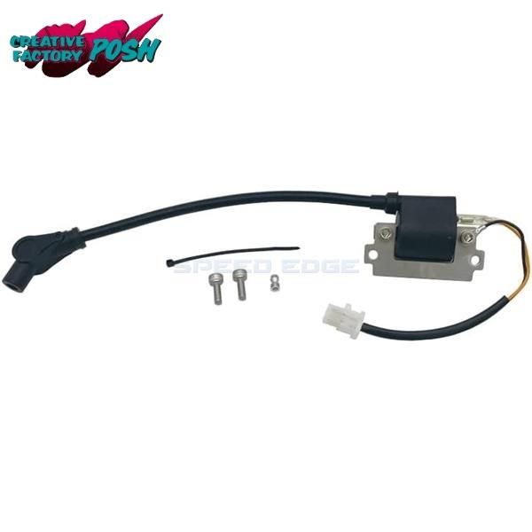 CF POSH CFポッシュ 838011-09 レーシングIGコイル スピードプロツインシリコンプラグコード付 SR400/500(-92) キャップ付 ブラック
