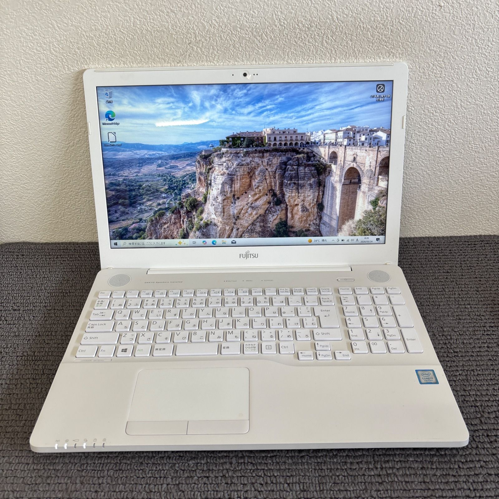 富士通lifebook AH50/D2 i7-7700HQ メモリ4GB HDD1TB Win10 AC付き