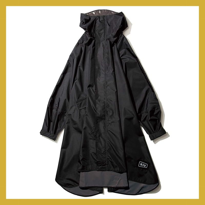 KiU キウ ニュースタンダード レインポンチョ RAIN PONCHO 豪雨対応 雨対策 大雨 台風 梅雨 防災 レインコート ポンチョ 雨具 雨ガッパ 雨合羽 はっ水 撥水 防水 袖付き 収納袋 ポケット アウトドア フェス かわいい おしゃれ 自転車 メ