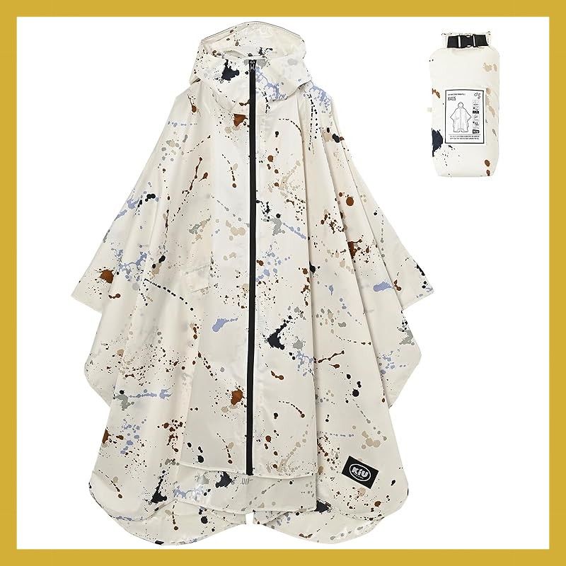 KiU キウ レインポンチョ 2ND RAIN PONCHO - 2ND 防水 撥水 はっ水 耐水 雨対策 大雨 台風 梅雨 レインコート ポンチョ 雨具 雨ガッパ 雨合羽 収納袋 ポケット おしゃれ かわいい 通勤 通学 自転車 アウトドア フェス ユニセッ