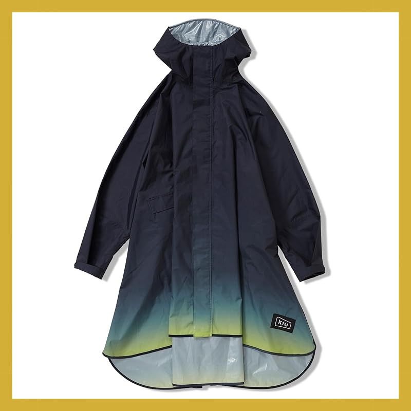 KiU【2024】キウ ニュースタンダード レインポンチョ RAIN PONCHO 豪雨対応 雨対策 自転車 大雨 台風 梅雨 レインコート ポンチョ 雨具 雨ガッパ 雨合羽 はっ水 撥水 防水 袖付き 収納袋 ポケット アウトドア フェス かわいい おしゃれ