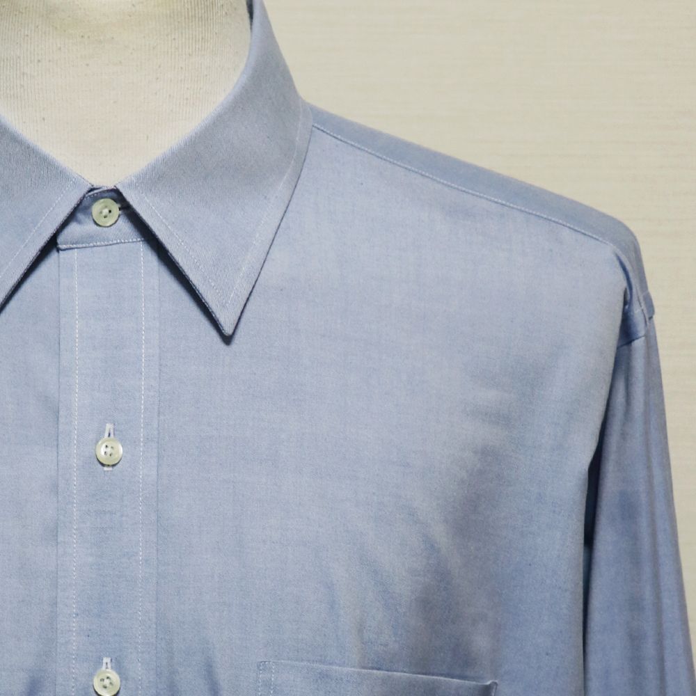 【レギュラーカラー】ブルックスブラザーズ オックスフォード レギュラーカラーシャツ 赤タグ SAXブルー 17-33 2XL 赤タグ ビックサイズ オーバーサイズ 美品 米国購入
