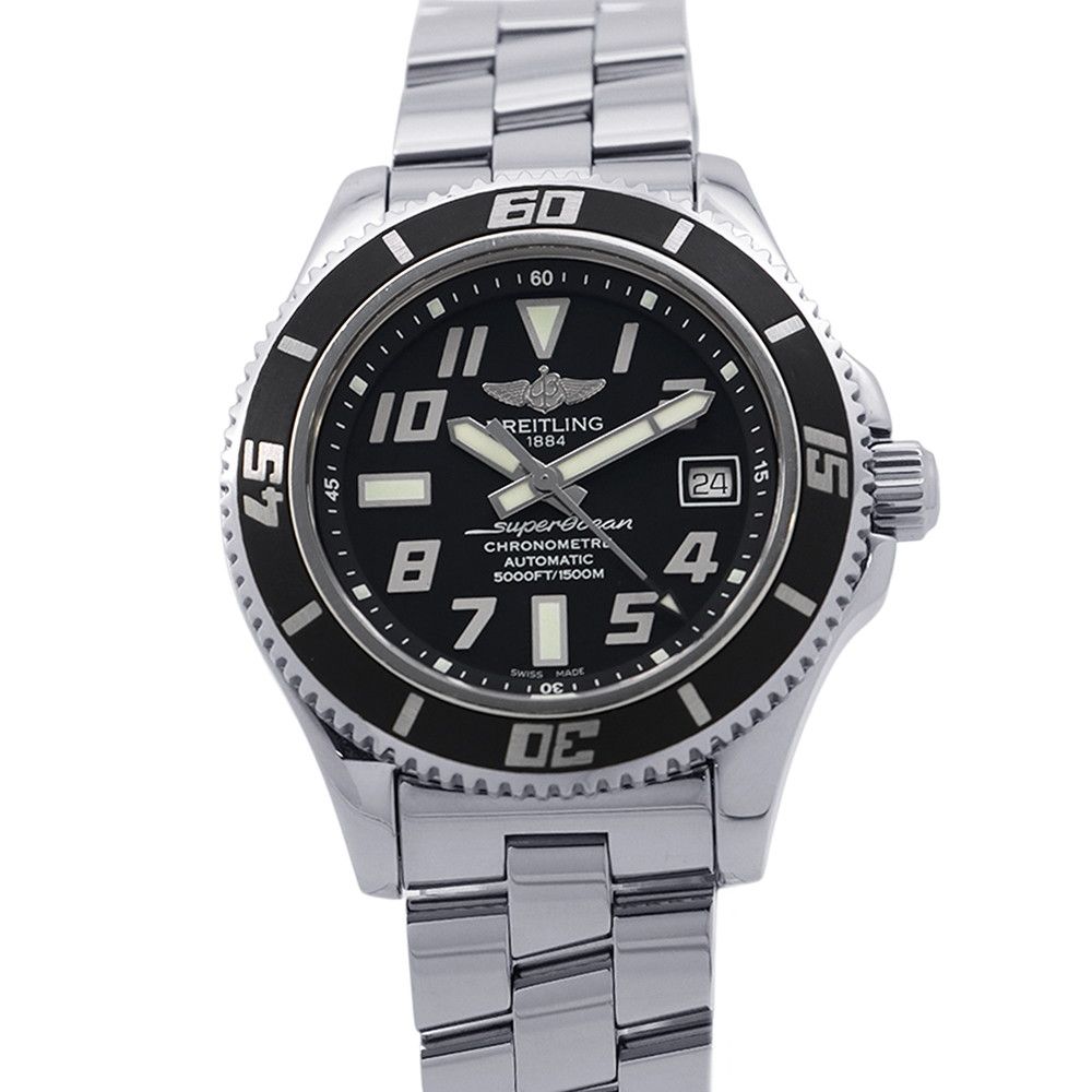 ブライトリング スーパーオーシャン42 A17364 BREITLING 腕時計 黒文字盤
