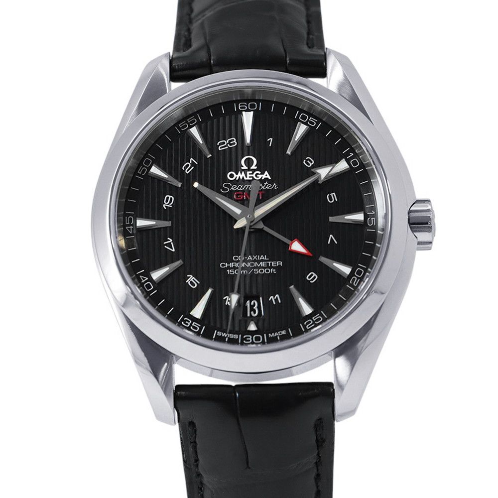 オメガ シーマスター アクアテラ 150M コーアクシャル GMT 231.10.43.22.01.001 OMEGA 腕時計 黒文字盤