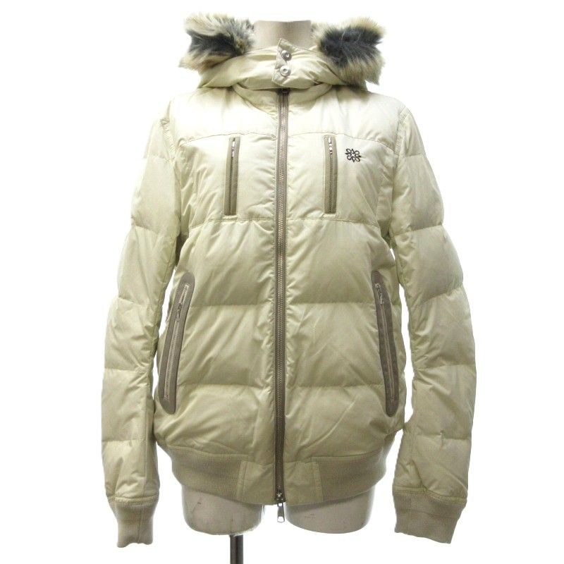 セント アンドリュース St ANDREWS 美品 ファー ダウンジャケット ロゴ
