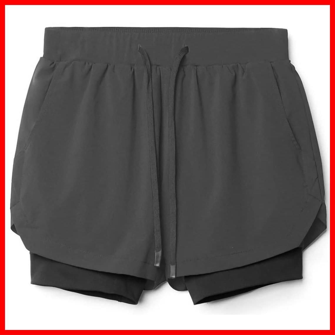 【新着商品】メンズ フィットネスパンツ 短め ポケット付き ショートパンツ タイトフィット