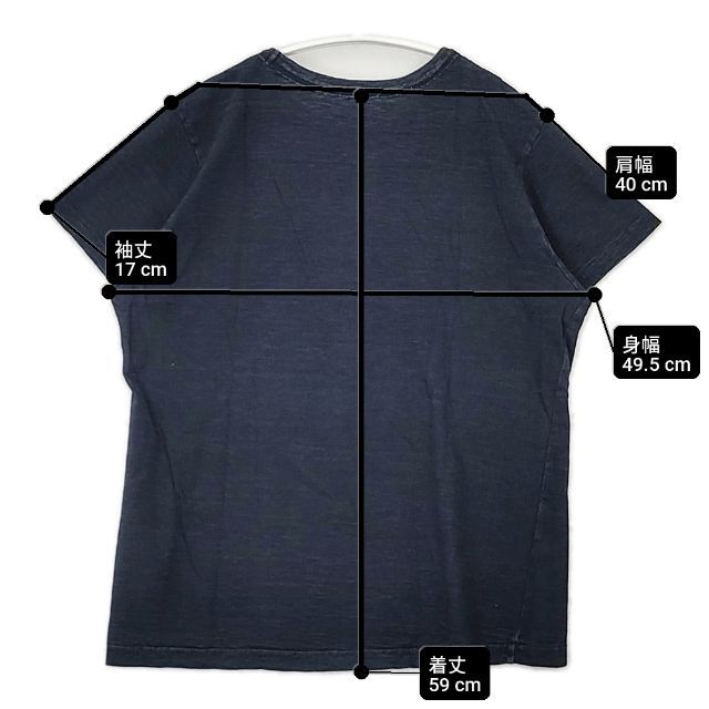 45R/45rpm インディゴ コットン サイズ4 半袖Tシャツ カットソー