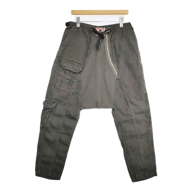 KAPITAL サルエルパンツ グレー KAPITAL beach miracle カーゴパンツ 切替 リネンコットン 1 S