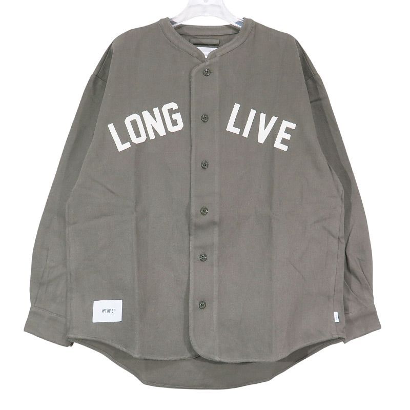 新品 WTAPS ダブルタップス 21AW LEAGUE/LS/COTTON.FLANNEL 212TQDT-SHM04 リーグ ロングスリーブ コットン フランネル シャツ オリーブ 長袖 サイズ02(M) Mayk