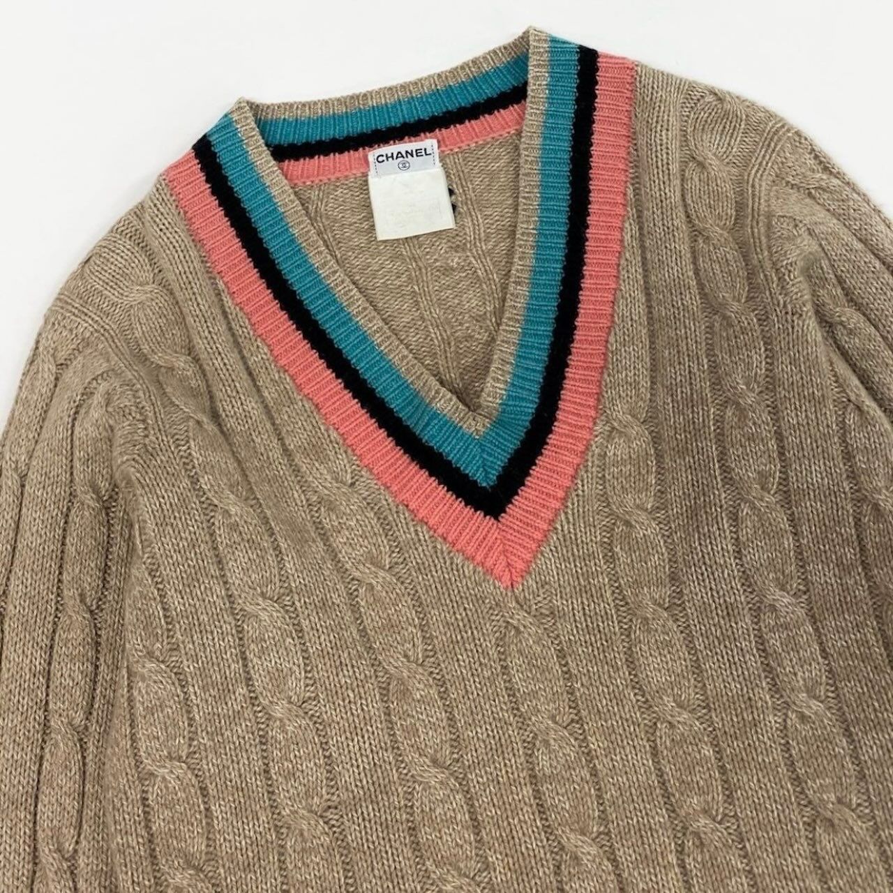 CHANEL シャネル ヴィンテージ 1996 ココマーク ベージュ カシミヤ