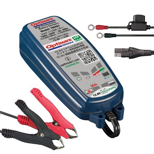 テックメイト(TecMATE)【公式】バイク用 リチウムイオンバッテリー専用充電器 Optimate Lithium 車両側ケーブル付 TM-497/ b21ef83f
