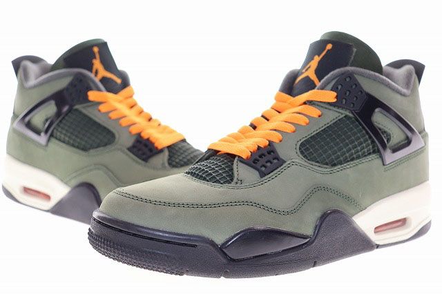 ナイキ NIKE × UNDEFEATED AIR JORDAN 4 RETRO OG DEEP GREEN 2025 27cm IB1519-200 AJ4 アンディフィーテッド エア ジョーダン ディープ グリーン 【中古】▲260524