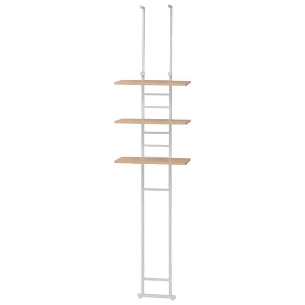 【新品】MAXZEN ランドリーラック 棚3段 幅55 奥行26 高さ202~261 突っ張り 3段 洗濯機 ラック 収納棚 おしゃれ 伸縮 洗濯機収納 収納 洗濯物 脱衣所 洗面所 洗濯機 ホワイト 白 MWR-CS03 マクスゼン a6c87756