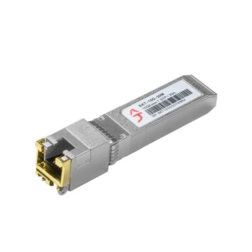 【新品】高速モジュール10G 光-電気モジュール 光-rj45ポート電気モジュール 最大30メートル プラグアンドプレイ Cisco、TP-Link、H3C、Huawei、D-Linkなどに対応｜SKT-10G-30M 7013893c