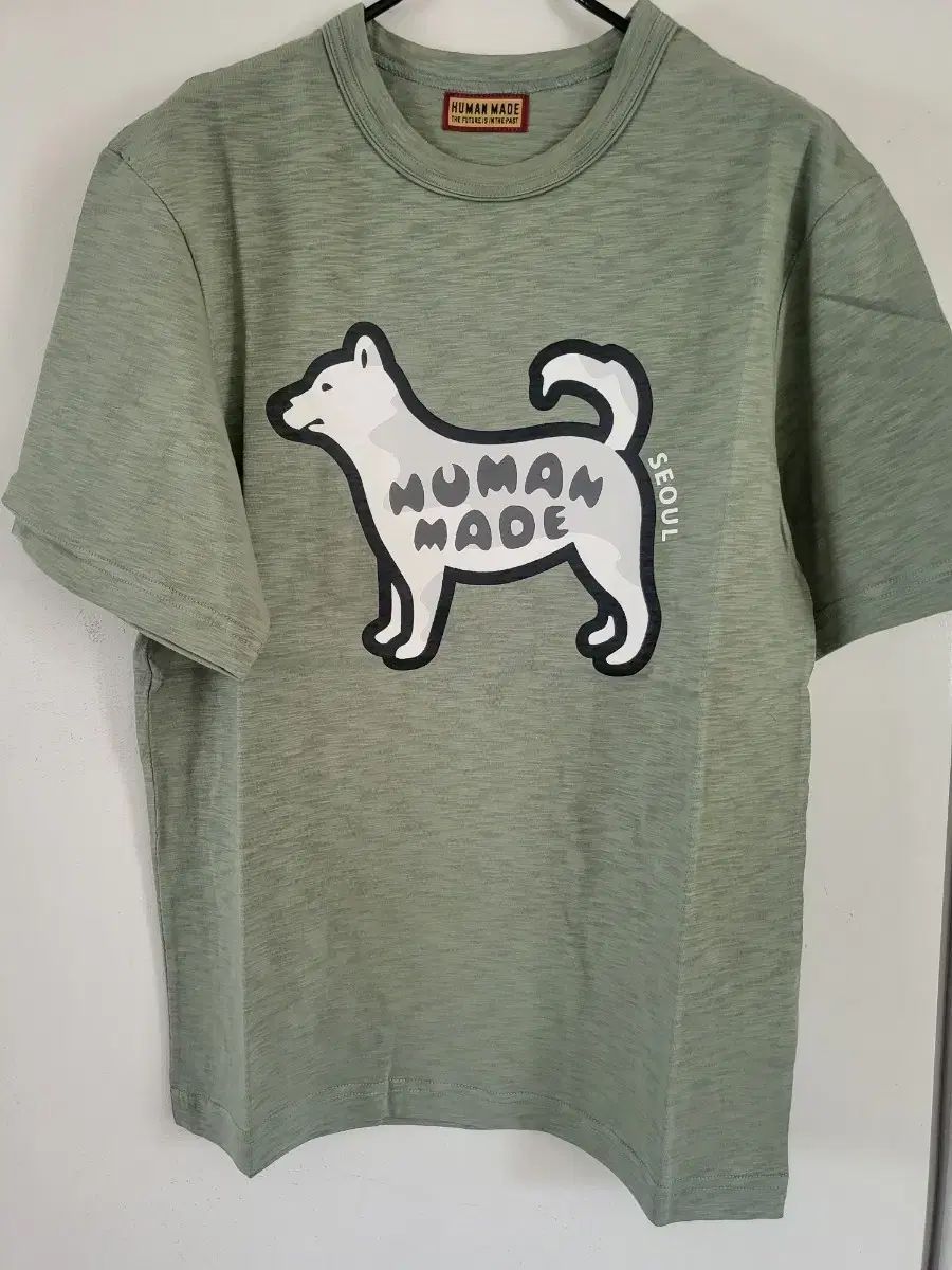 (新品) HUMAN MADE ヒューマンメイド 犬 半袖 Tシャツ カーキ