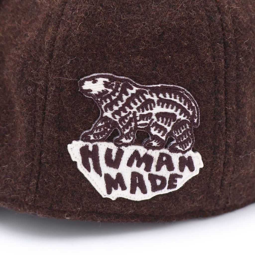 HUMAN MADE ヒューマンメイド ウール ロゴ刺繍 8パネル キャップ ブラウン HUMAN MADE (ヒューマンメイド) ウール ロゴ刺繍 8パネル キャップ