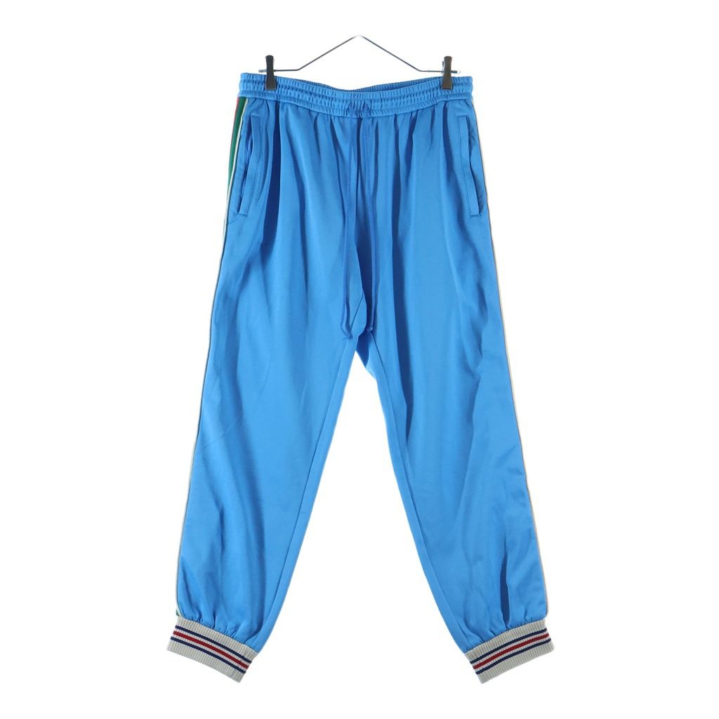 GUCCI (グッチ) 21SS Web Line Technical Jersey Pant ウェブラインテクニカルジャージパンツ スウェットジョガーパンツ ブルー 650038 X1C5N