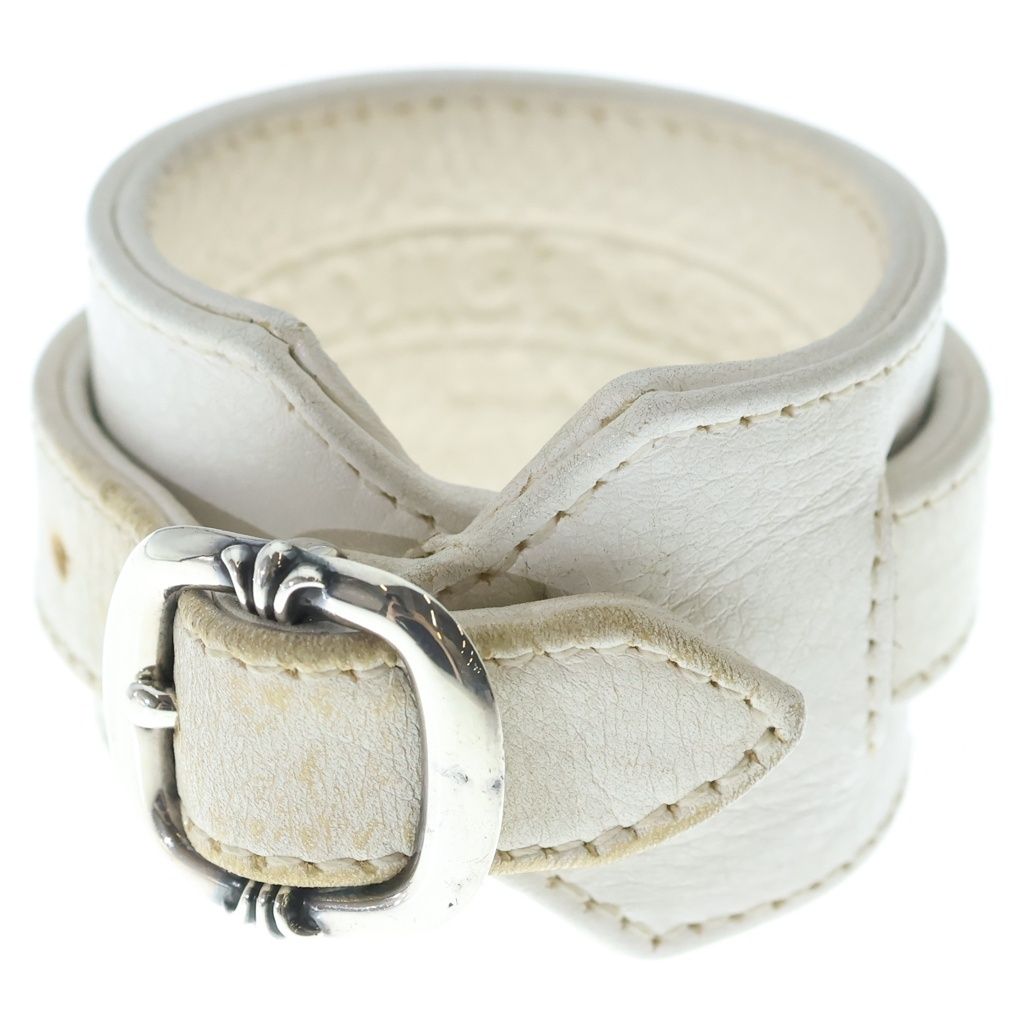 CHROME HEARTS (クロムハーツ) RR TINY BUCKLE ロックンロール レザーブレスレット