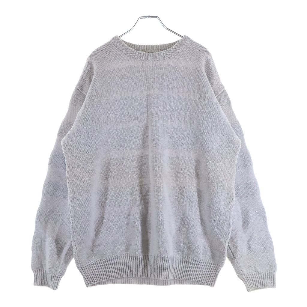 GOODENOUGH (グッドイナフ) 90s KNITWEARタグ クルーネック ボーダー ニットセーター ライラック